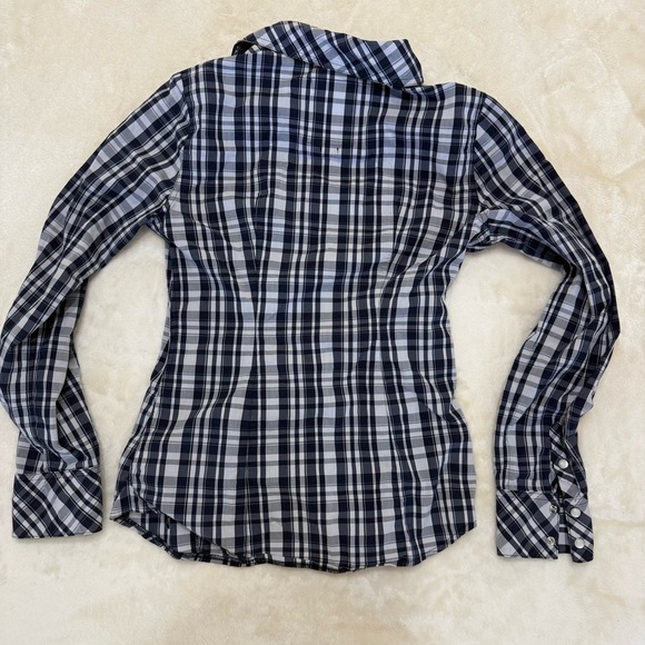 Vintage Guess Los Angeles Women’s Plaid Western Pearl Snap Button Down Shirt M - Picture 6 of 6